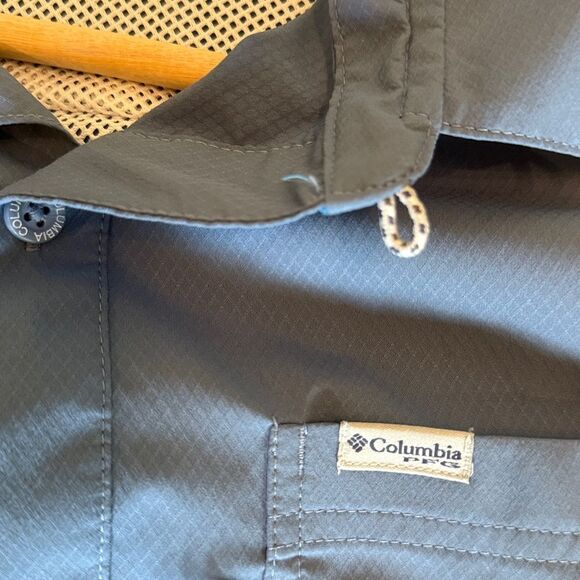 Columbia PFG Omni-Shade Men's Light blue Short Sleeve Shirt size Large - Picture 12 of 13